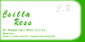 csilla ress business card